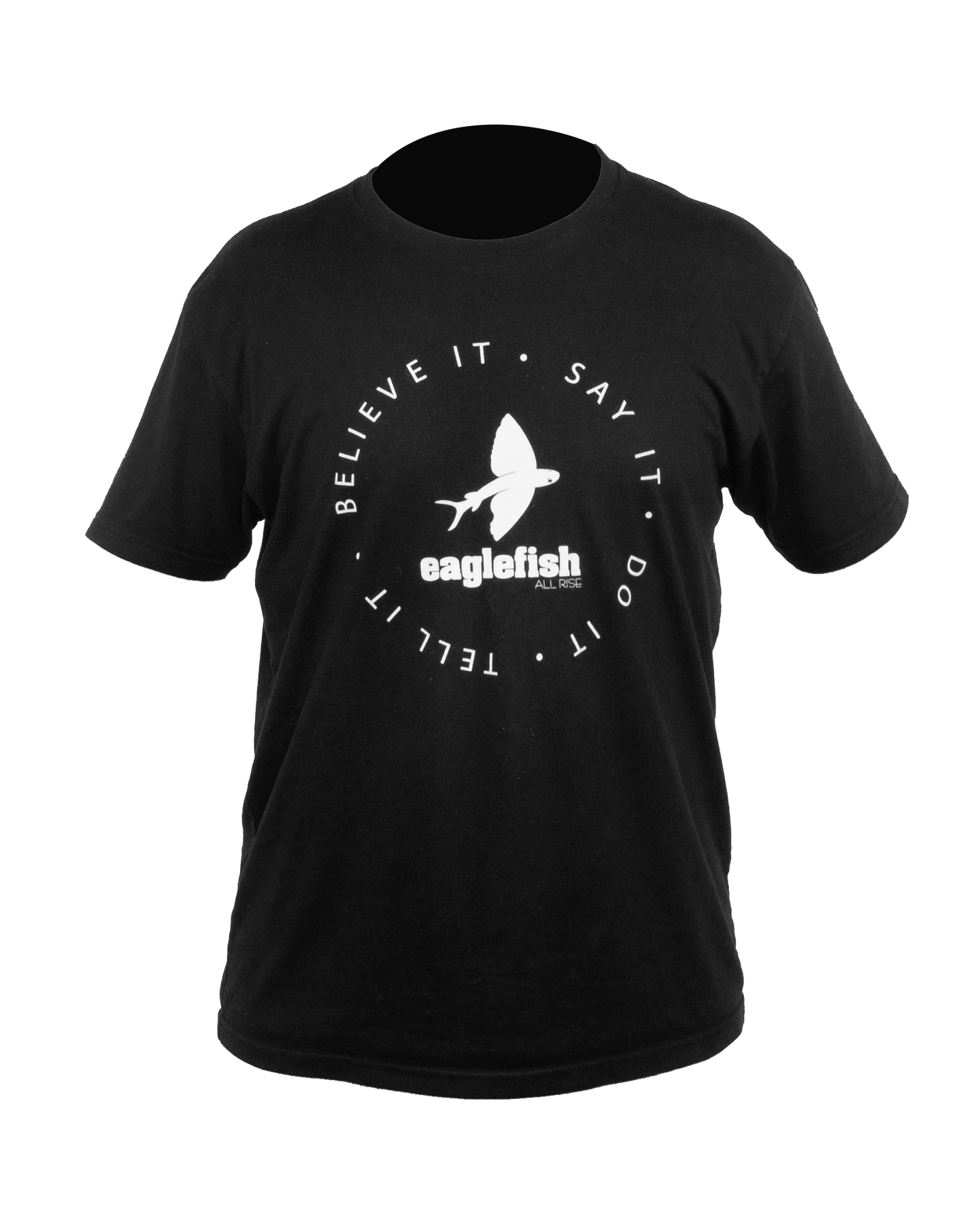 Joshua 1:8 Short Sleeve T-Shirt: Black/White